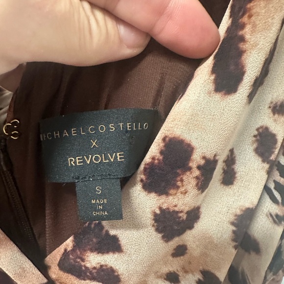Michael Costello x REVOLVE Natalia Gown in Brown Animal Medley - Picture 10 of 11